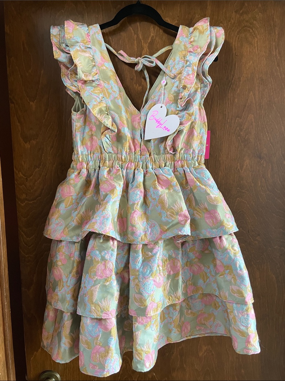 Buddy Love Hudson Womens Mini Dress Floral Chasing Rainbows Lined - Picture 2 of 5